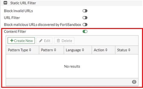 fortigate content filter